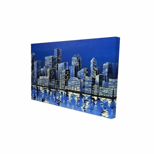 Fondo 20 x 30 in. City In Blue-Print on Canvas FO3329970
